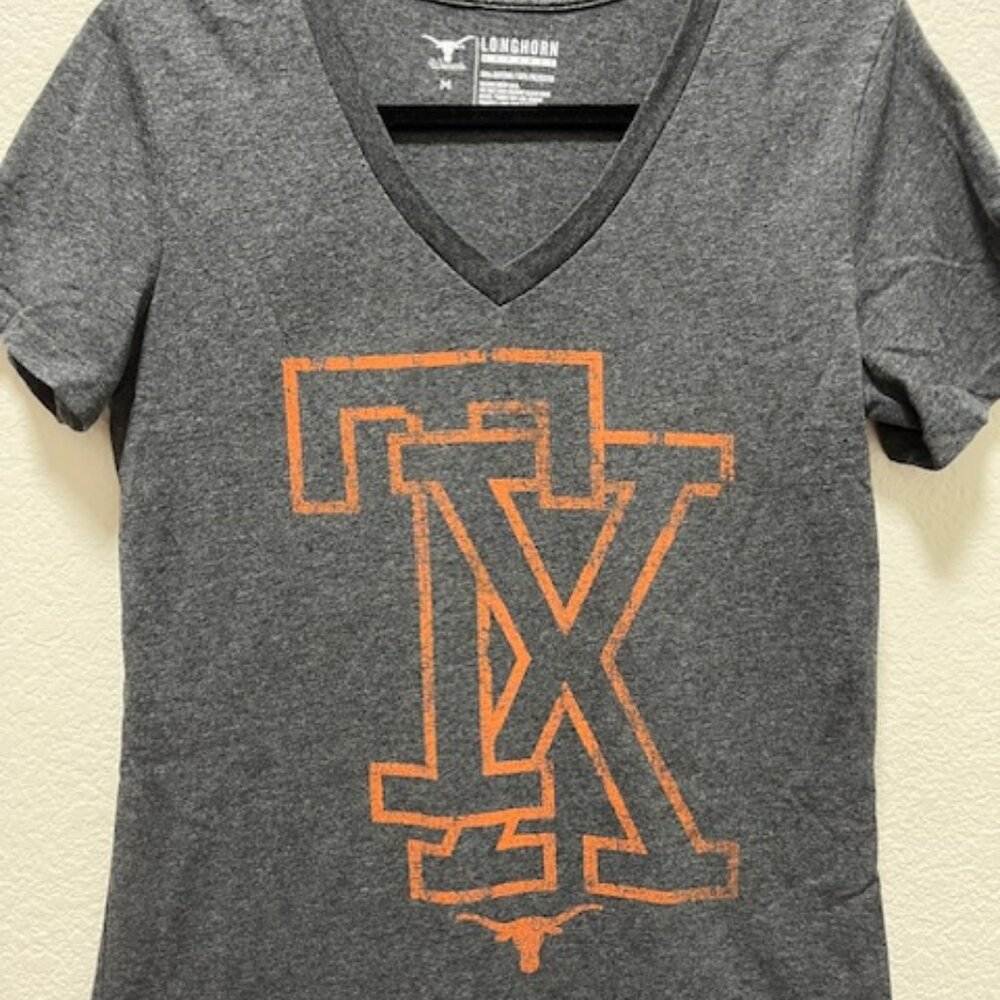 Texas Longhorns M Short Sleeve Tee V-Neck Women